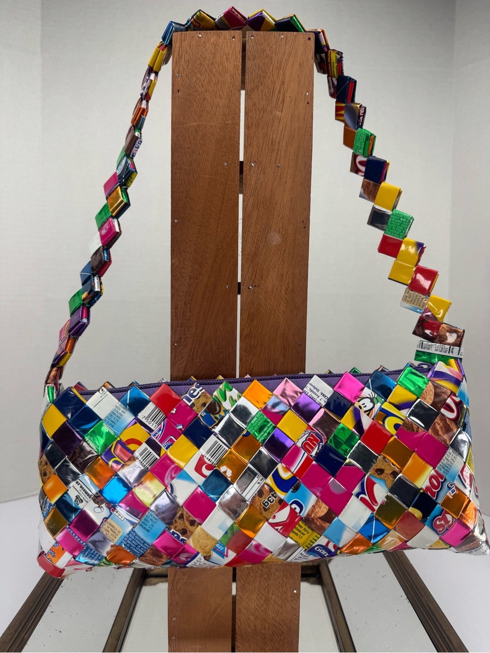 Handmade Nostalgic Candy Snack Wrapper Clutch or Mini Handbag